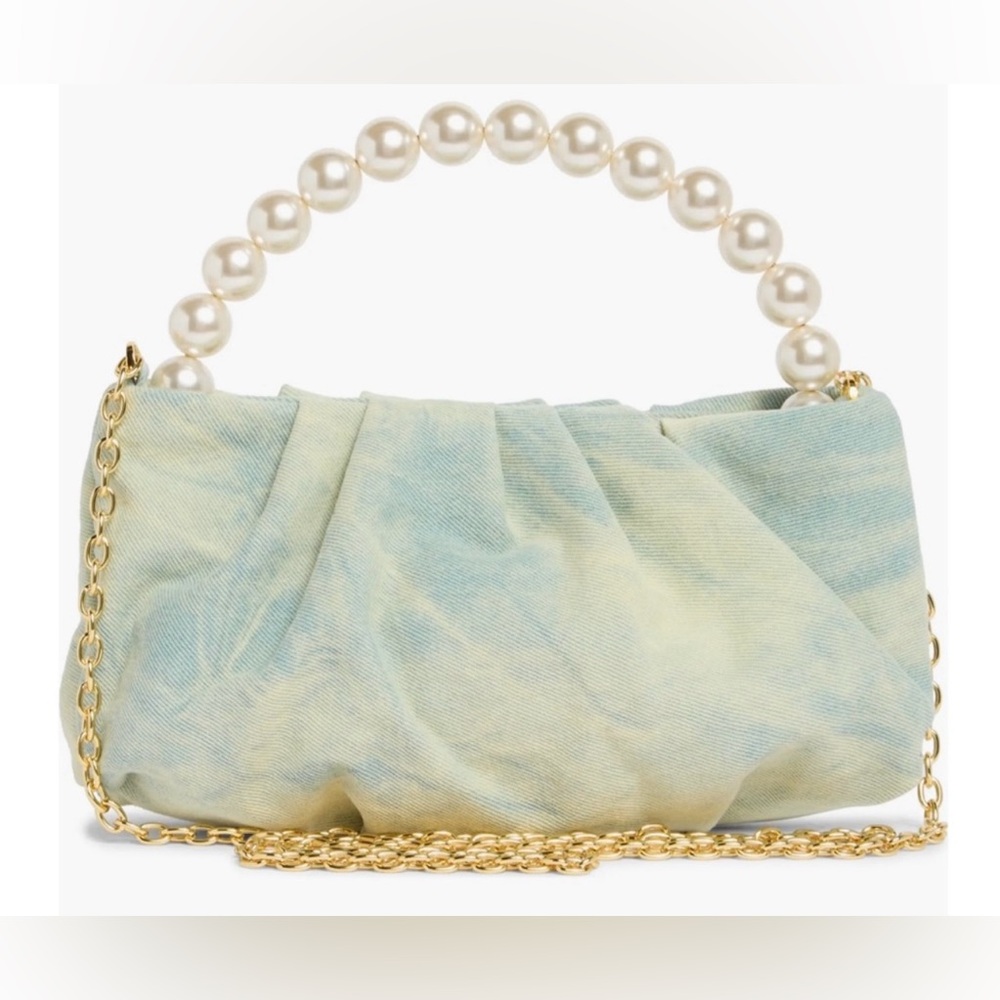 Lele Sadoughi Marlowe Faux Pearl Top Handle Bag - Picture 3 of 11